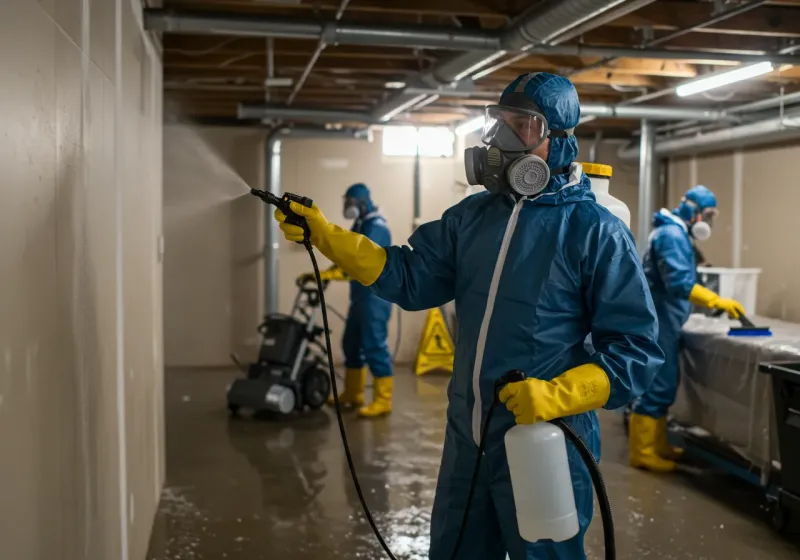 Basement Sanitization and Antimicrobial Treatment process in Porter County, IN