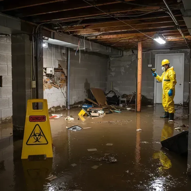 Flooded Basement Electrical Hazard in Porter County, IN Property